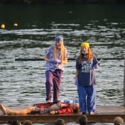 Doctor's on the dock during one of camps most popular wide games