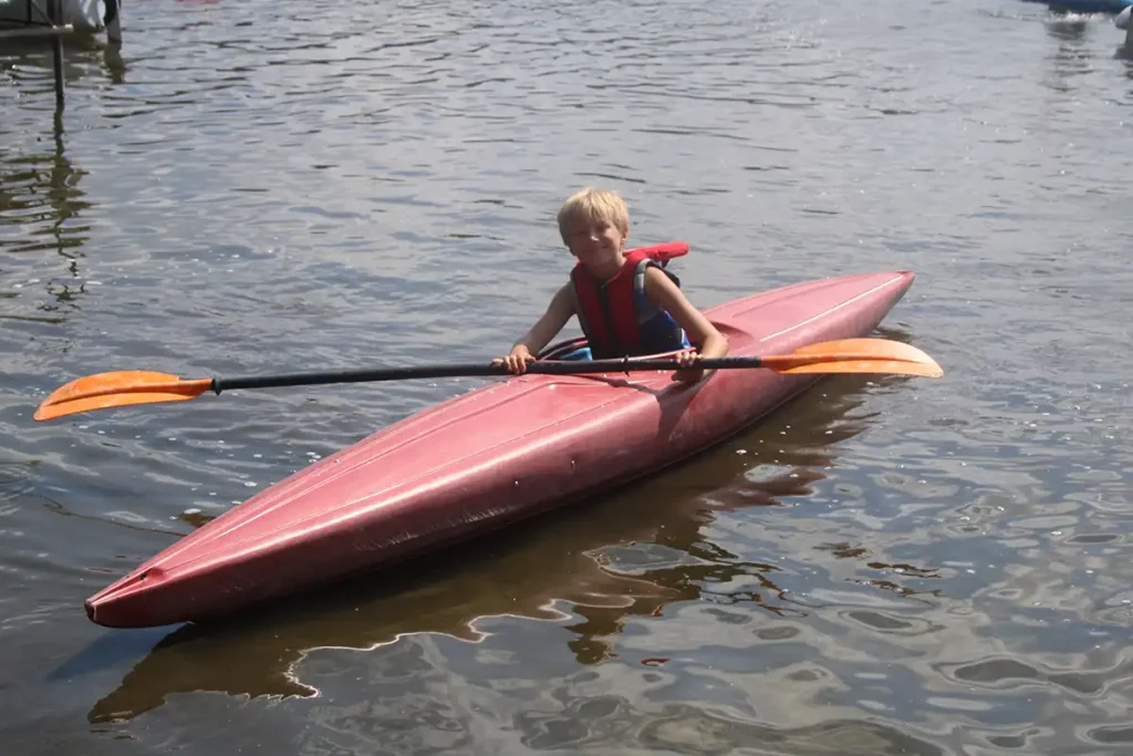 kayaking at summer camp