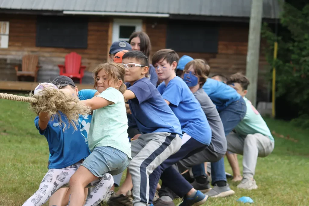 tug of war at can aqua summer camp