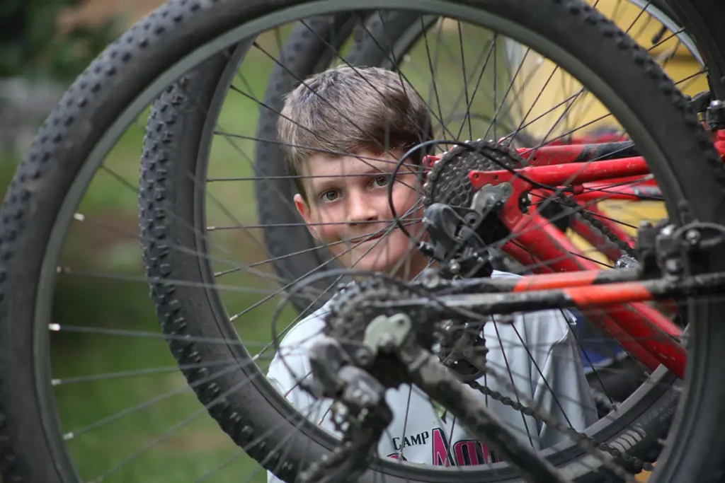 mountain biking at can aqua summer camp