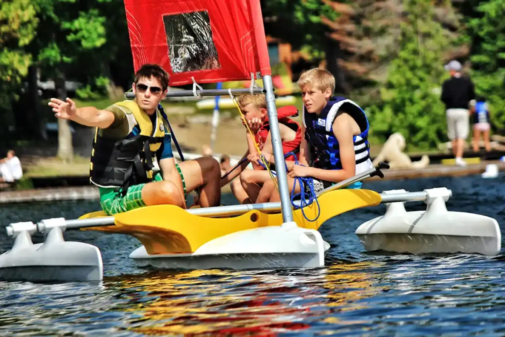 sailing at summer camp
