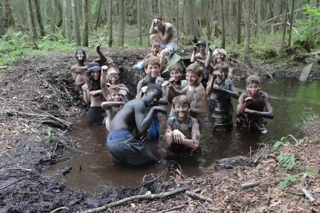 the mud pit at can aqua summer camp